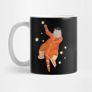 Space cat. Cat astronaut in an orange spacesuit Mug